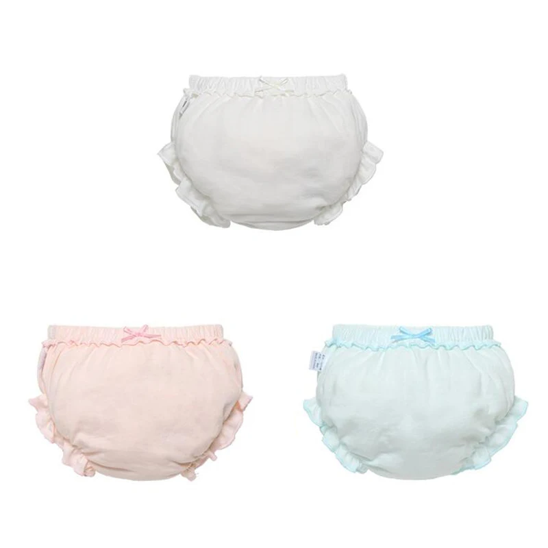 Baby Cotton Panties 3 Piece/Lot Girl Soft Briefs For Newborn Children Underwear Infant Kids Cartoon Bow Underpants baby cotton panties