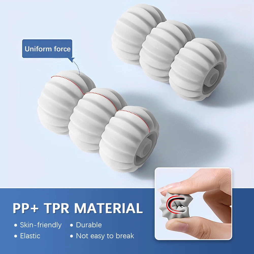 Neck Massager Therapy Neck and Shoulder Dual Trigger Point Roller Self-Massage Tool Relieve Hand Pressure Deep Pressure Massage