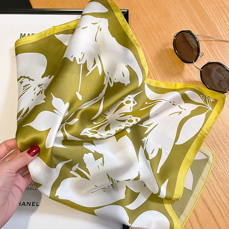 Decorative 100% Real Silk Scarf 53cm Square