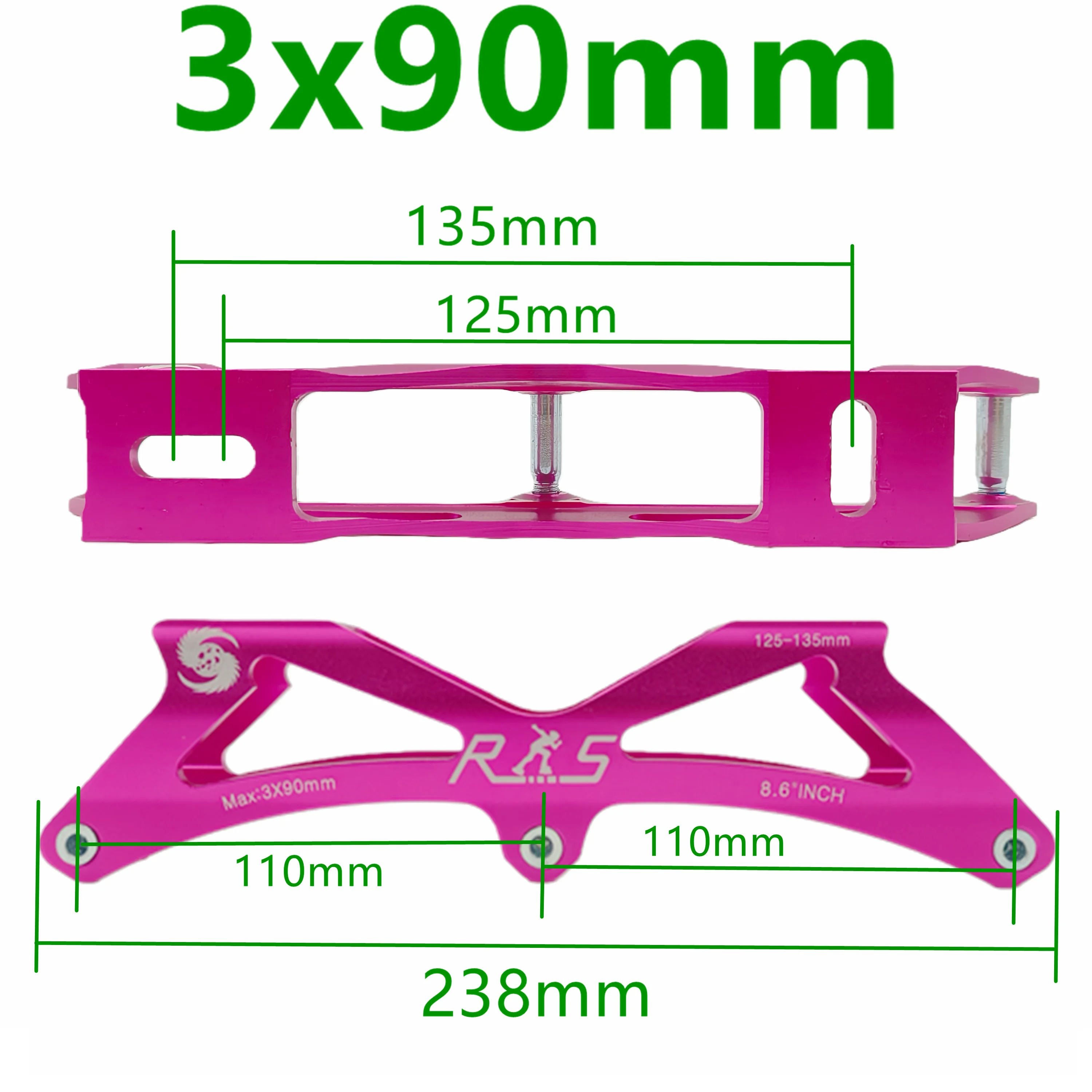 Speed Skate Frame Speed Frame Children 3x90mm 3x100mm 120-135-165MM