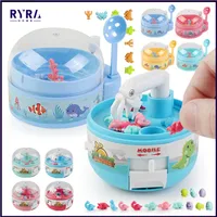 Mini Claw Machine Novelty Capsule Catcher Toy 16 Tiny Stuff Dinosaur Fish Figure Kids Baby Hand Eye Coordination Game Puzzle Toy 1