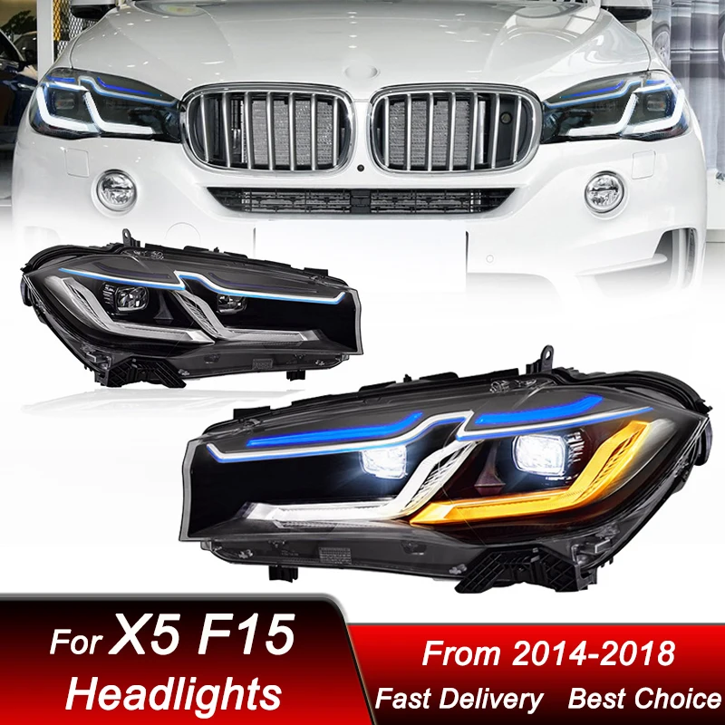 

Car Headlights For BMW X5 F15 2014-2018 new style LED Headlamp Assembly Upgrade High Configure Projector Lens Accessories Kit