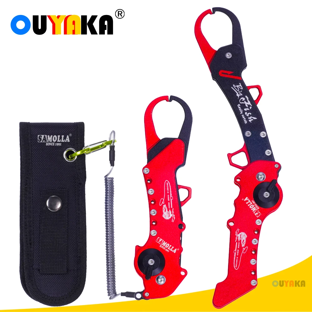 

2022 Multifunctiona Fold Fishing Grip Aluminum Alloy Fish Lip Hand Grip Plier Hook Controller Adjustable Grabber Gripper Tackle