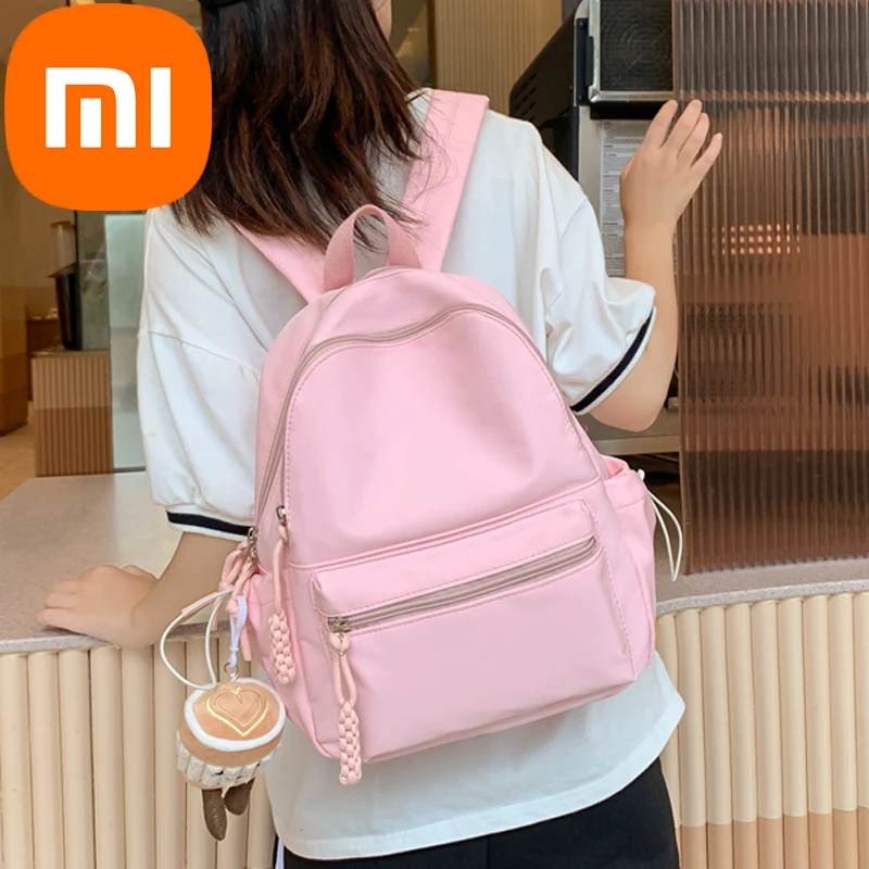 

Xiaomi Backpack 2024 New Small Solid Color Woman Female Travel Rucksack School For Teenage Girls Bag