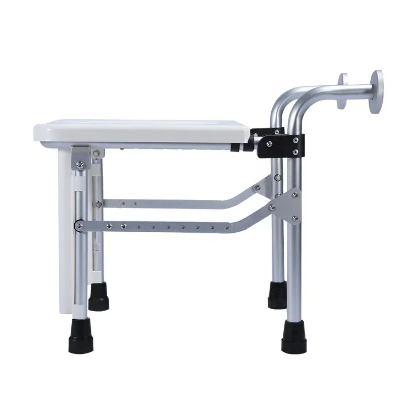 Innovative Wall-Mounted Bathroom Chair, Aluminum Alloy Foldable Seat, Pregnant Squatting Commode, Adult Upgrade, Wall-Mount Seat 3