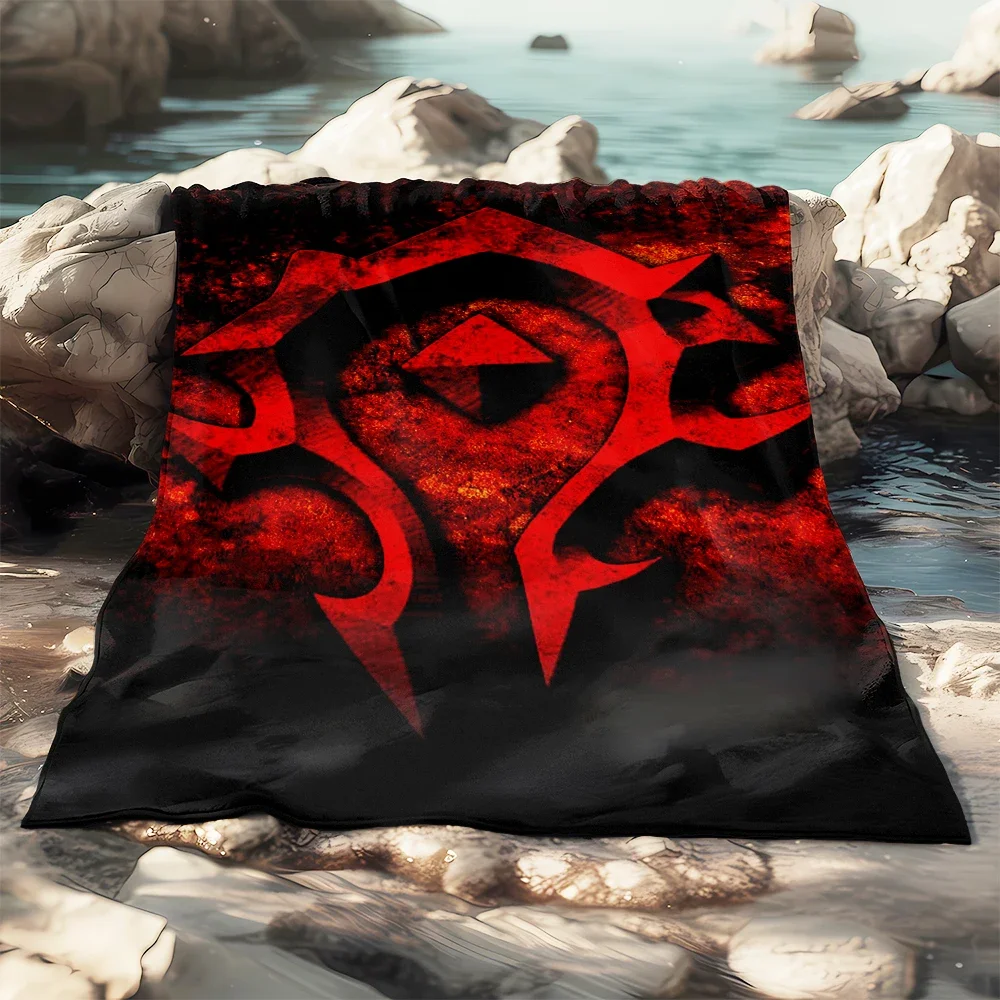World of Warcraft HD Printed Blankets. Oversized  Sofa Bed Cover Soft and Hairy Blanket Soft Warm Flannel Throw Blankets Gift 5