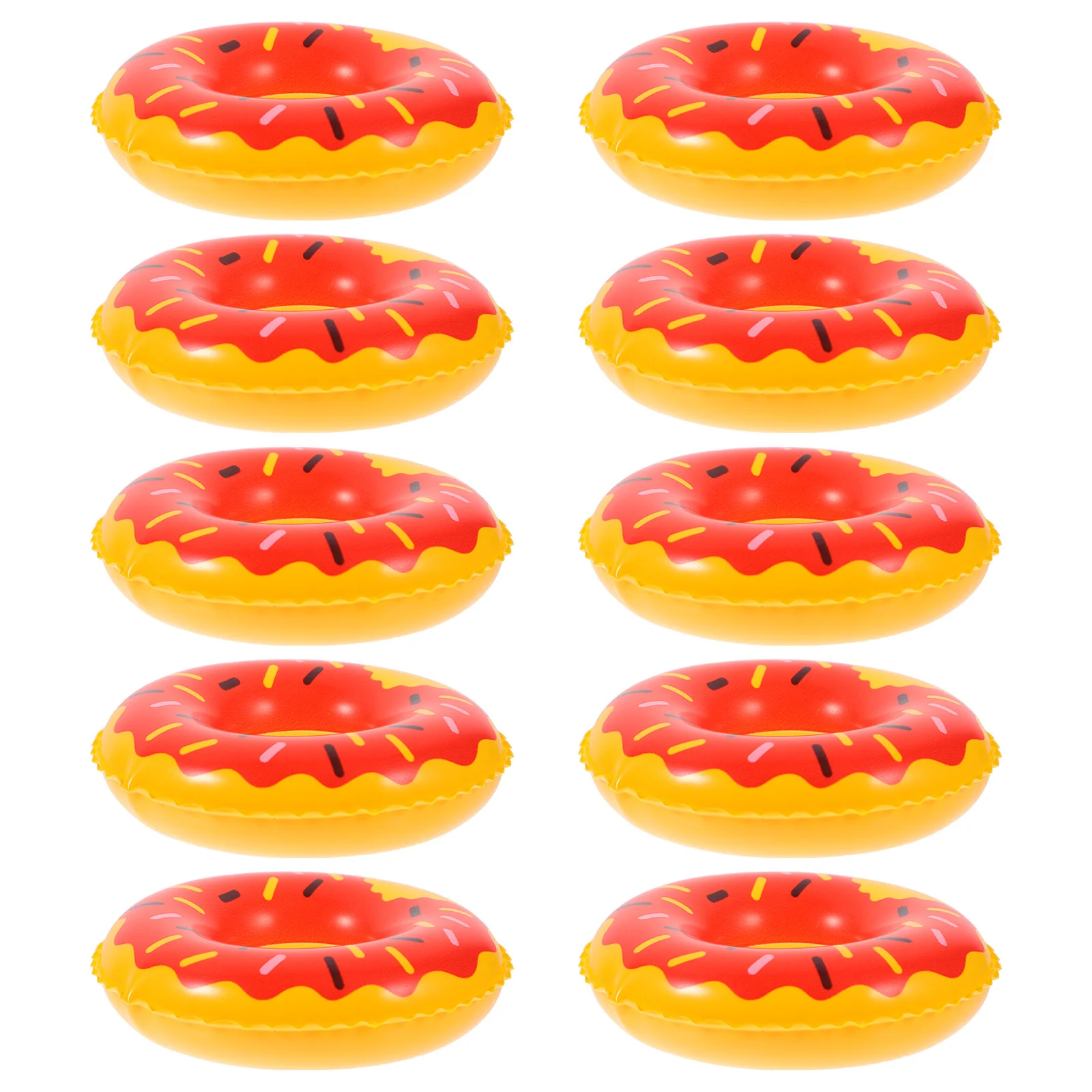 

Mini Swimming Ring Donut Pool Inflatable Floats Doughnut Swimming Rings Inflatable Cup Coasters Inflatable Tubes Floaties Summer
