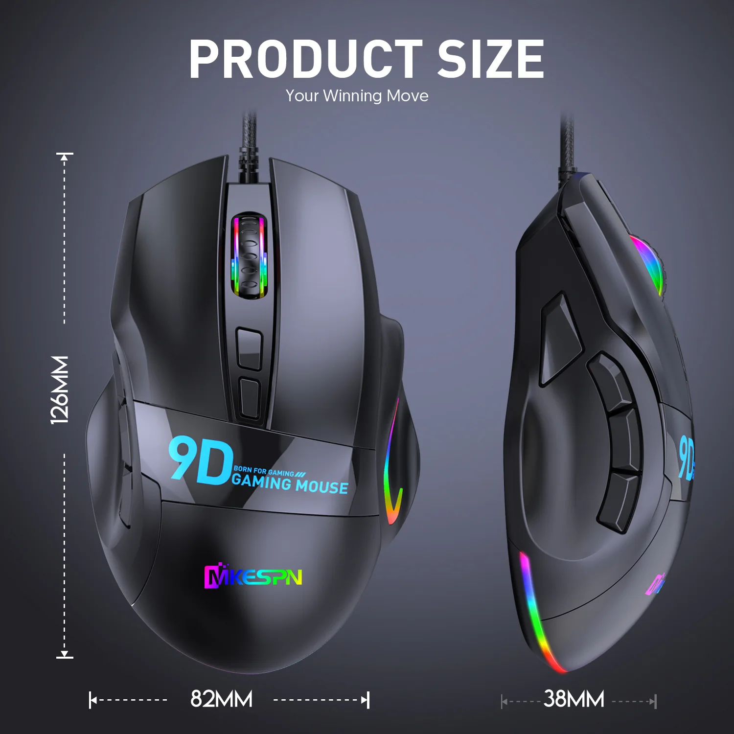 best wireless mouse Wired Mouse Gamer Macro Programming Gaming Mouse 1.8m Line Length 9 Buttons Gaming Mouse For PC Gamer Laptop Glowing Wired Mouse pink mouse gaming