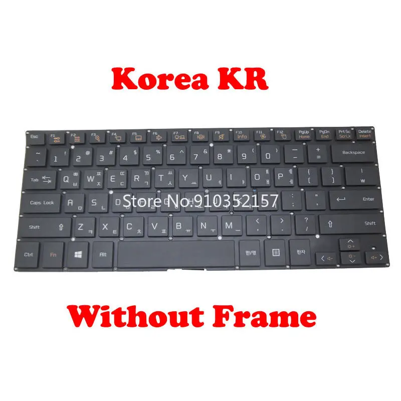 Teclado Preto Branco para lg 14u390 14u390-e 14u390-f 14u390-m 14ud390 Lg14u39 br Brasil Espanha Coreia kr Estados Unidos Eua sem Moldura - Imagem 2