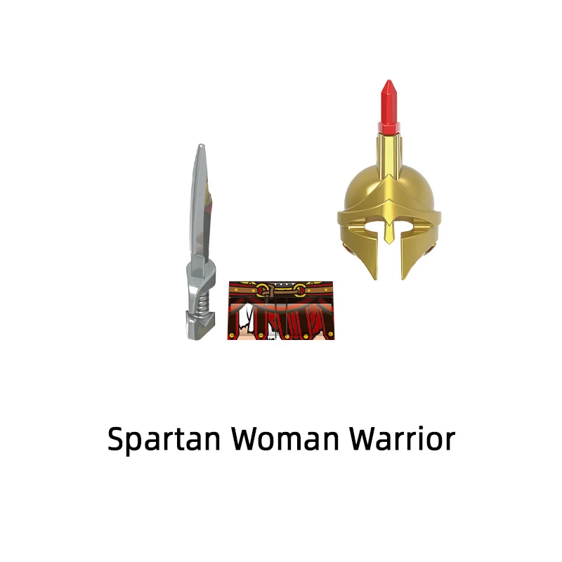 X0316 스파르타 전사 영웅 로마 백부장 군인 튜턴 기사 Hospitaller Holy Sepulchre Templar 모델 블록 MOC 벽돌