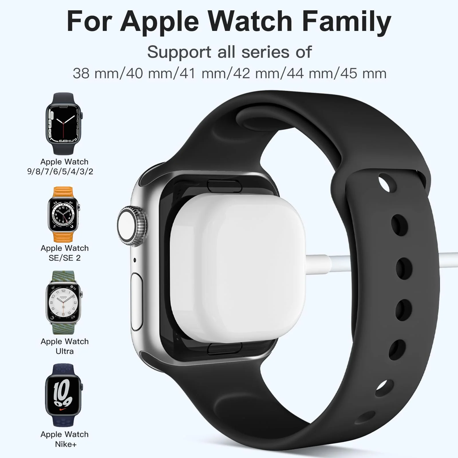 애플워치 충전기 USB 마그네틱 무선 고속 충전 케이블 (iWatch 11 10 9 8 7 6 5 4 3 2 SE/2 울트라 충전기 휴대용)