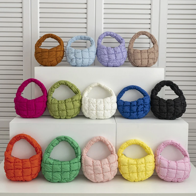 

Fashion Quilted Shoulder Bags for Women Handbag Mini Puffer Dumpling Bag Cloud Pleated Bags Luxury Tote Women's tote bag