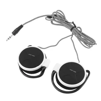 Cuffie da gioco cablate da 3,5 mm Cuffie sportive on-ear Auricolari musicali con gancio per l'orecchio per smartphone Tablet Laptop PC desktop