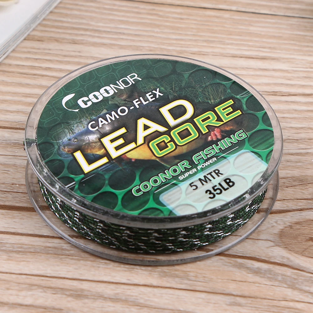 5MLeadCoreFishingLineMultifilamentBraidedFishingLineStrongLeadcoreLeashSmooth