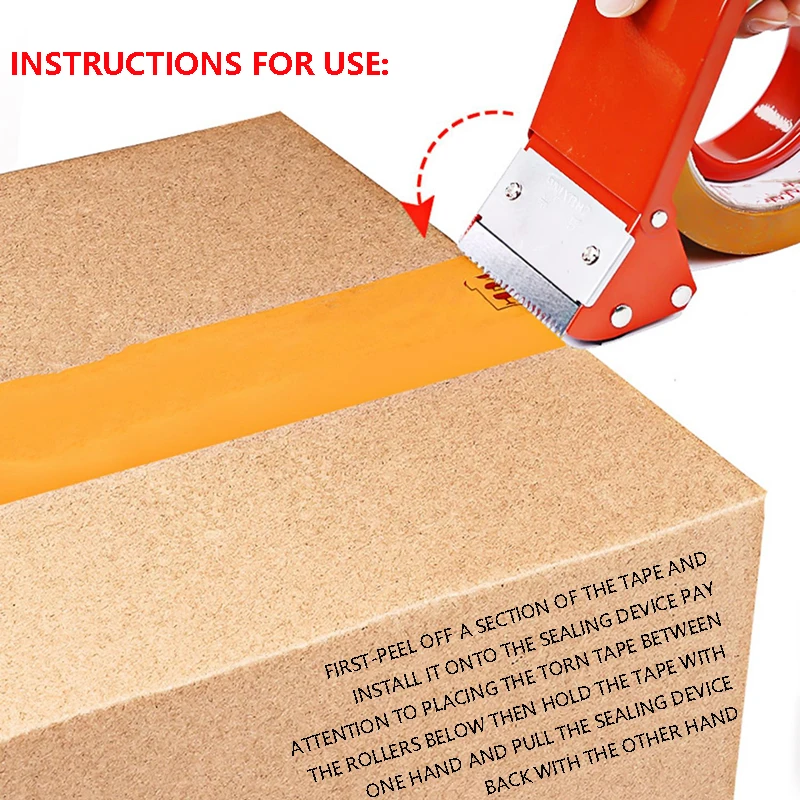Tape Cutter Creative Paper Box Tape Holder Transparent Tape Cutter Metal Sealing Device 6cm Thick Iron Manual Tool Sealing Packaging Machine