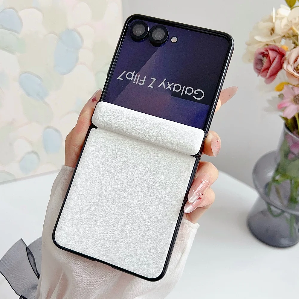 Solid Color PU Leather Magnetic Hinge Protective Phone Case - Anti-Fall Shockproof Cover