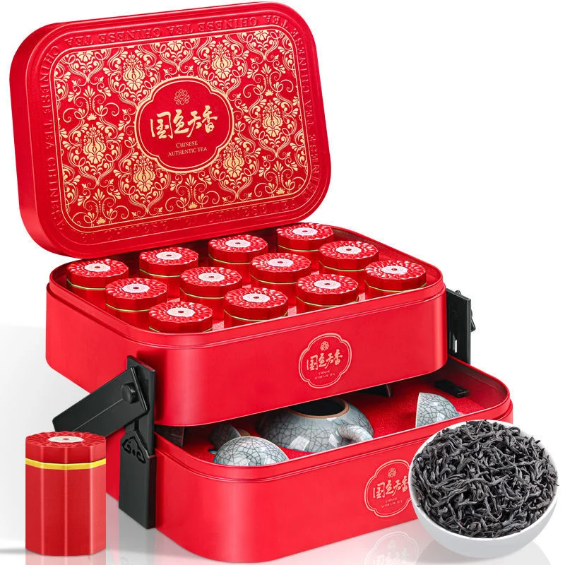 Zhengshan Souchong китайский черный чай Fujian Wuyi Rock Tea 2022 двухслойный подарочный набор