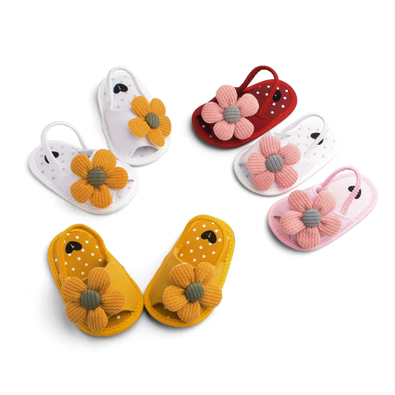 

Summer New Sunflower Baby Sandals Soft Bottom Baby Toddler Shoes 0-1 Years Old Baby Girls Baby Shoes Girls Baby Boy Shoes