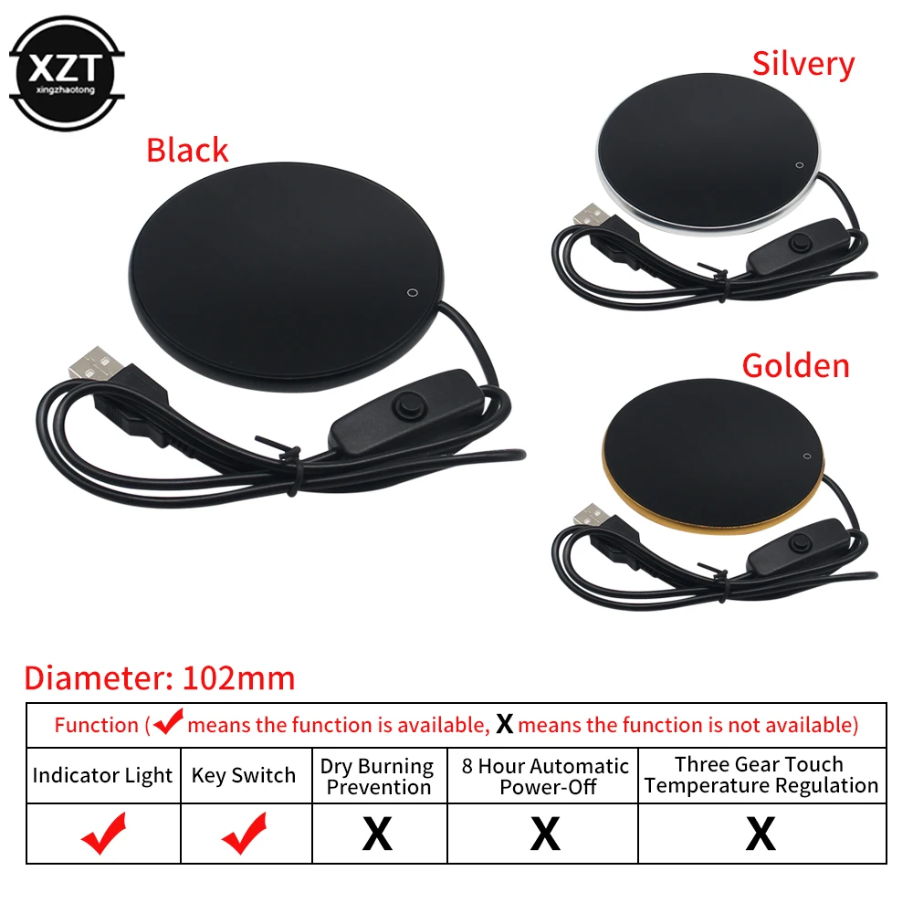Mug Warmer USB Cup Warmer Coffee Cup Heater Thermostatic Heating Coaster Electric Milk Tea Coffee Mug for Office Home