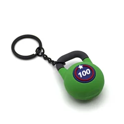 Charming PVC Kettlebell Keychain for Women - Stylish Key Ring and Bag Charm (100)