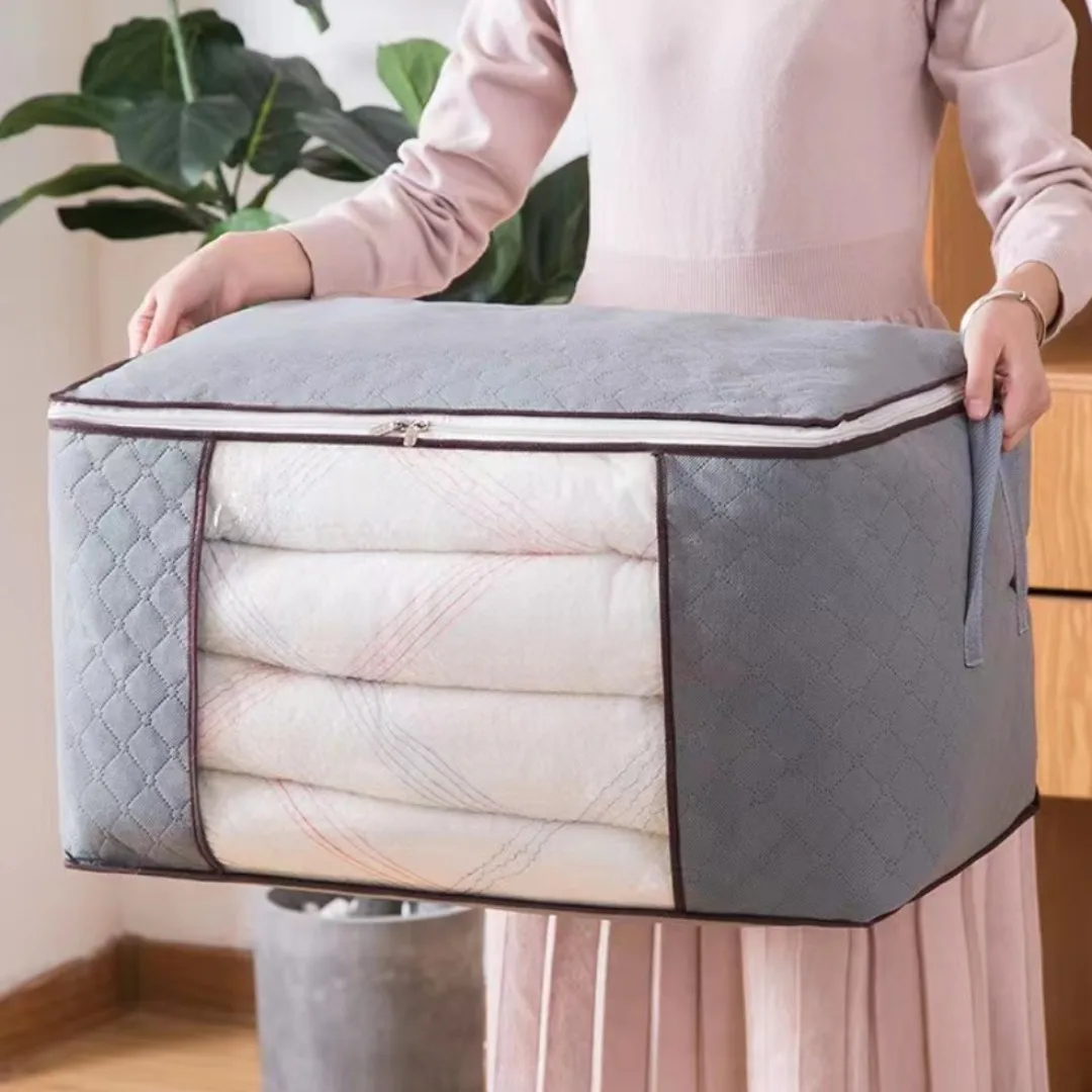 1pcLargeCapacityQuiltedStorageBagWithHandlesLightweight