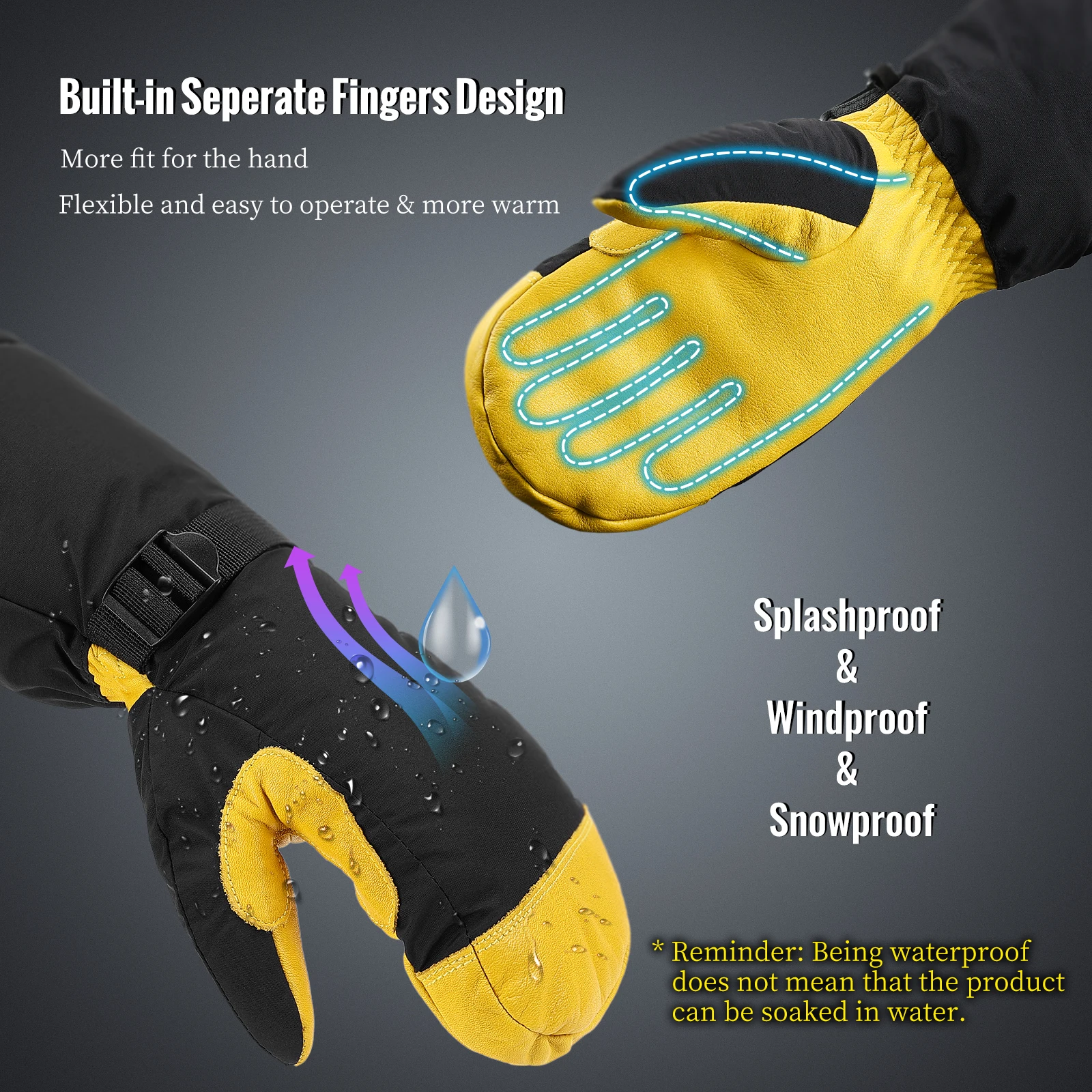 Рисунок 3 - Профессиональные Зимние лыжные перчатки OZERO