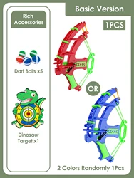 Montessori Educational Outdoor Dartboard & Basketball Slingshot Game Set (Toy Bow Set B)