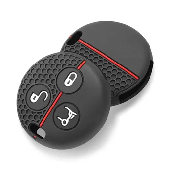 실리콘 자동차 키 케이스 거치대, 메르세데스 벤츠 SMART Fortwo 450 Forfour 로드스터 시티 바디 커버 보호