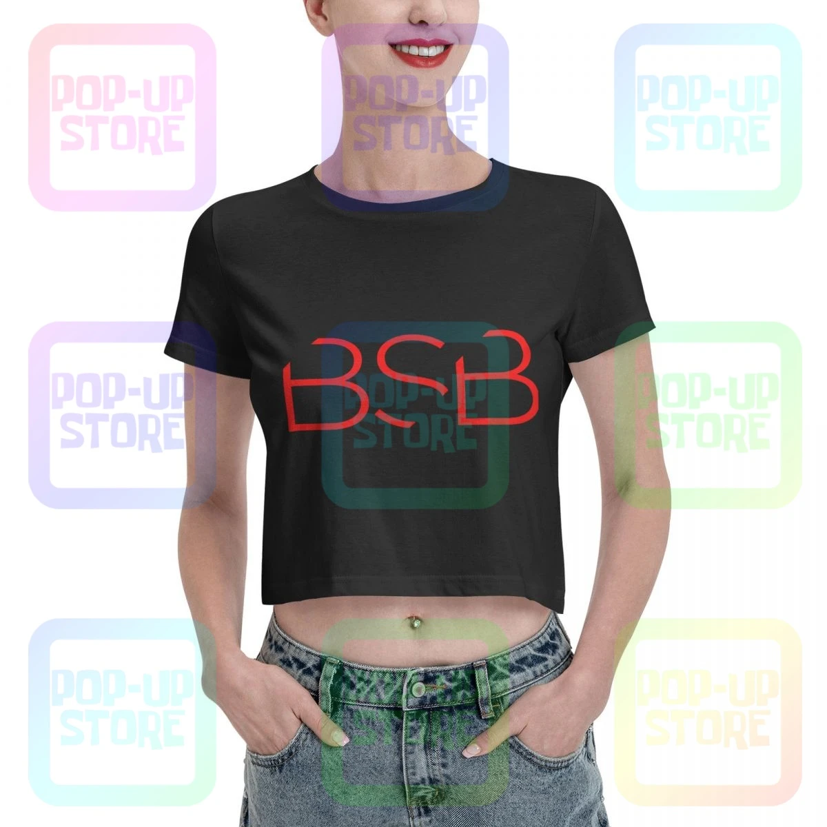 Backstreet Boys Bsb Camiseta corta con Logo para mujer, ropa de calle a la | -