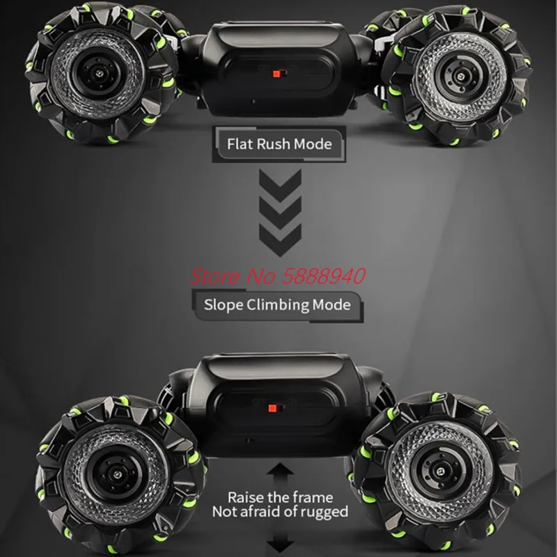 4WD Drive Watch Dual Control Stunt Drift RC Car 2.4G Gesture Sensing One Key Deform Racing Off Road Twist Remote Control Car Toy 3