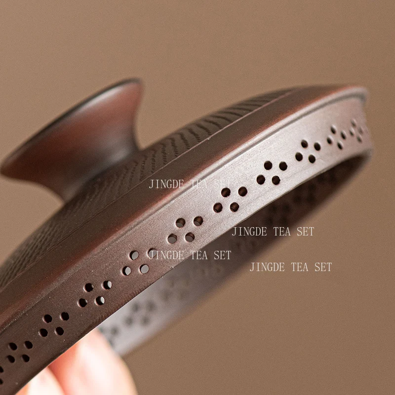 170ml Purple Pottery Hand-held Pot Household Small Heat-resistant Lid Bowl Filter Tea Cup Tea Set Personal Tea Maker