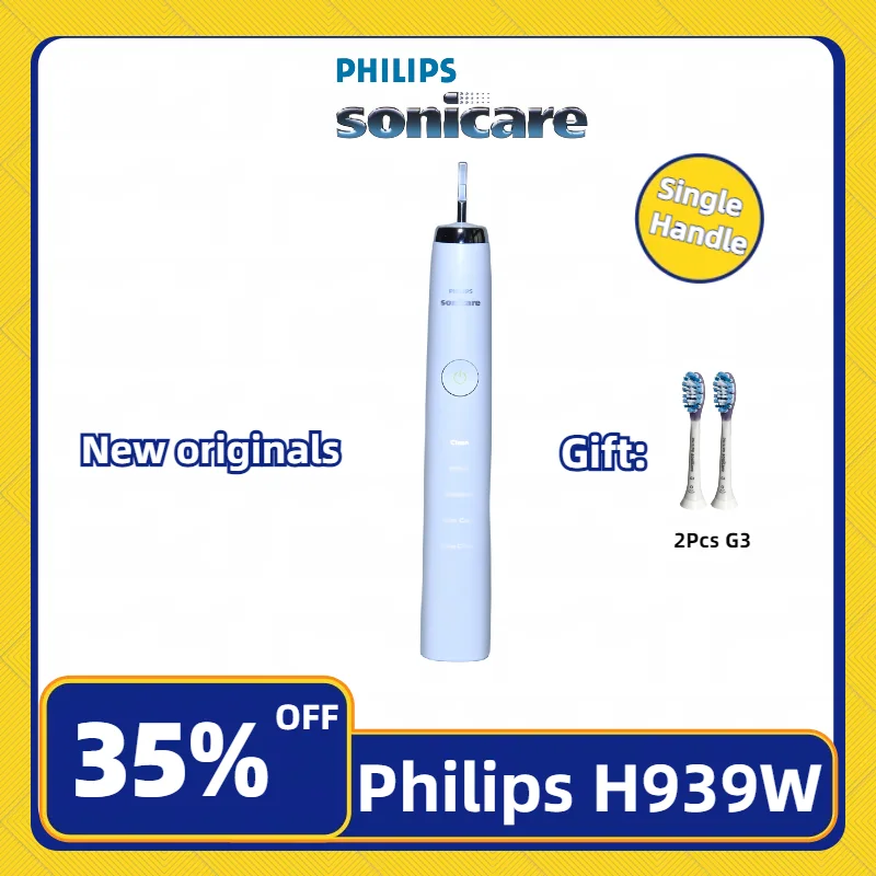 Philips Sonicare Manico Per Spazzolino Nuovo E Originale Sostituzione H9352 5 Modalità Bianco Con 2 Testine Philips G3