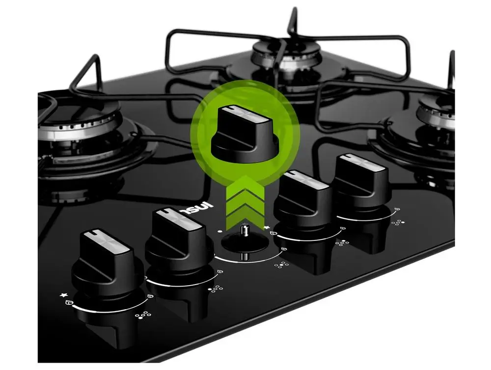 Cooktop 5 Bocas a Gás Consul GLP Preto Superautomático CD060BE - Bivolt 6