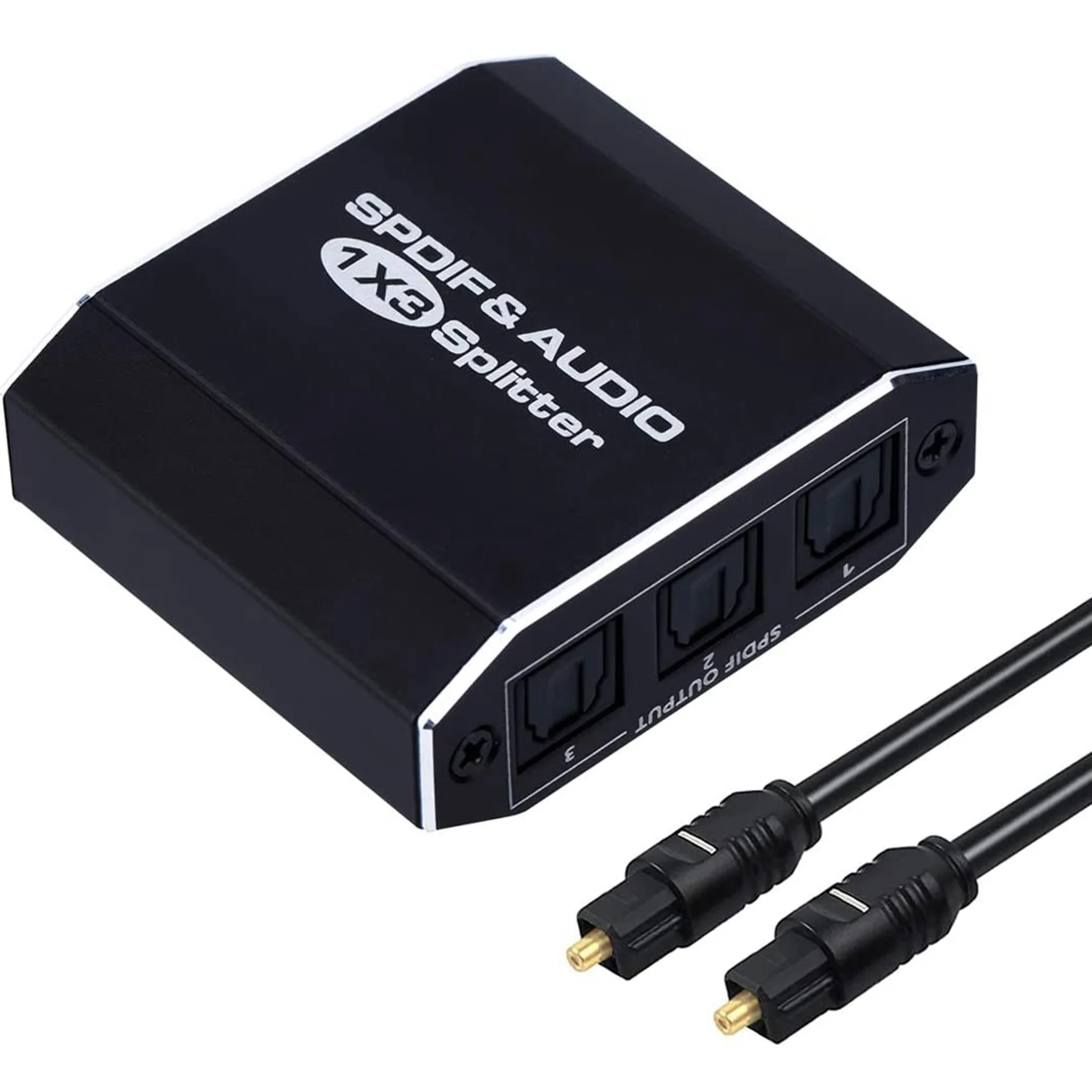 

Цифровой оптический аудио-разветвитель 1X3, Spdif Toslink, оптоволоконный аудио-разветвитель 1 в 3 из алюминиевого сплава