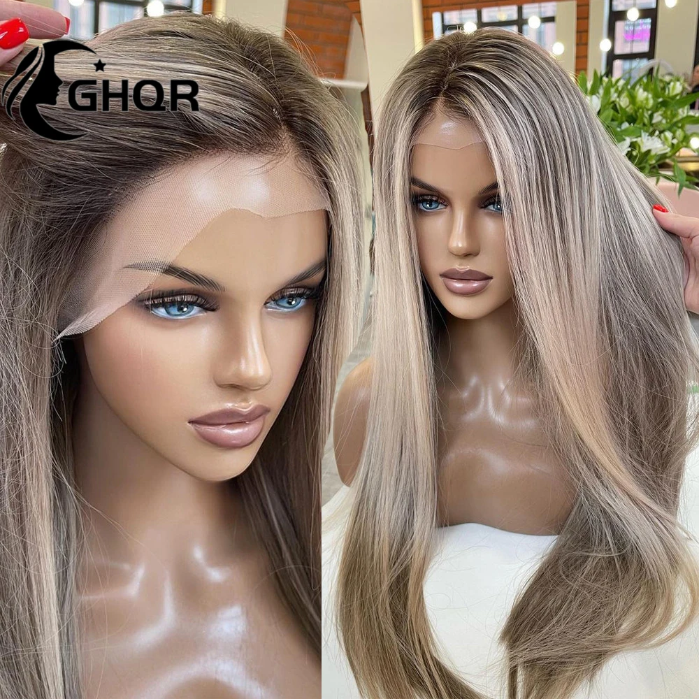 Парики из натуральных волос Highligh 613 Hd, Прозрачный Светлый парик на сетке 13x6, прямые бразильские человеческие волосы, парик на полной сетке, без клея, предварительно выщипанные