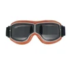 Lunette de Motocross rétro pliables en cuir Vintage, coupe-vent respirant