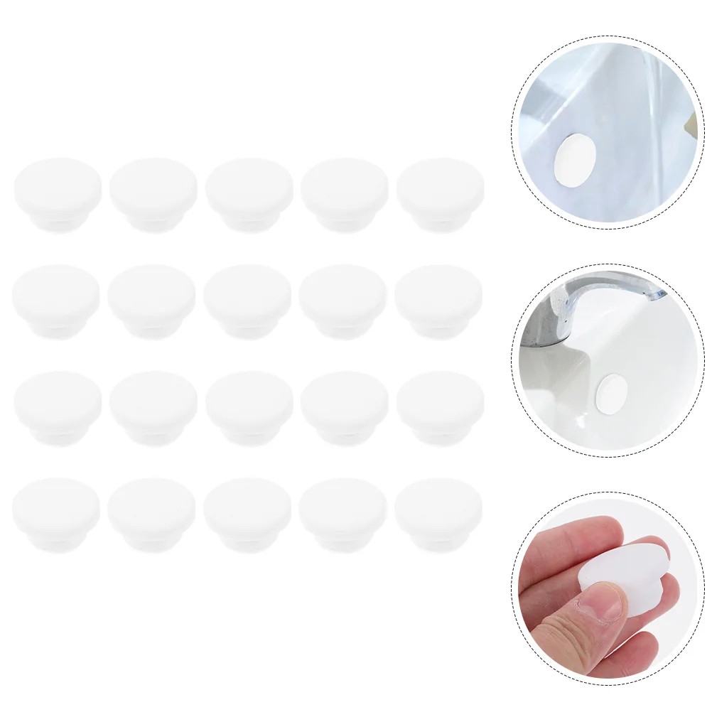 

20 Pcs Washbasin Sealing Cover Tub Overflow Drain Caps Round Bathtub The Side Sink