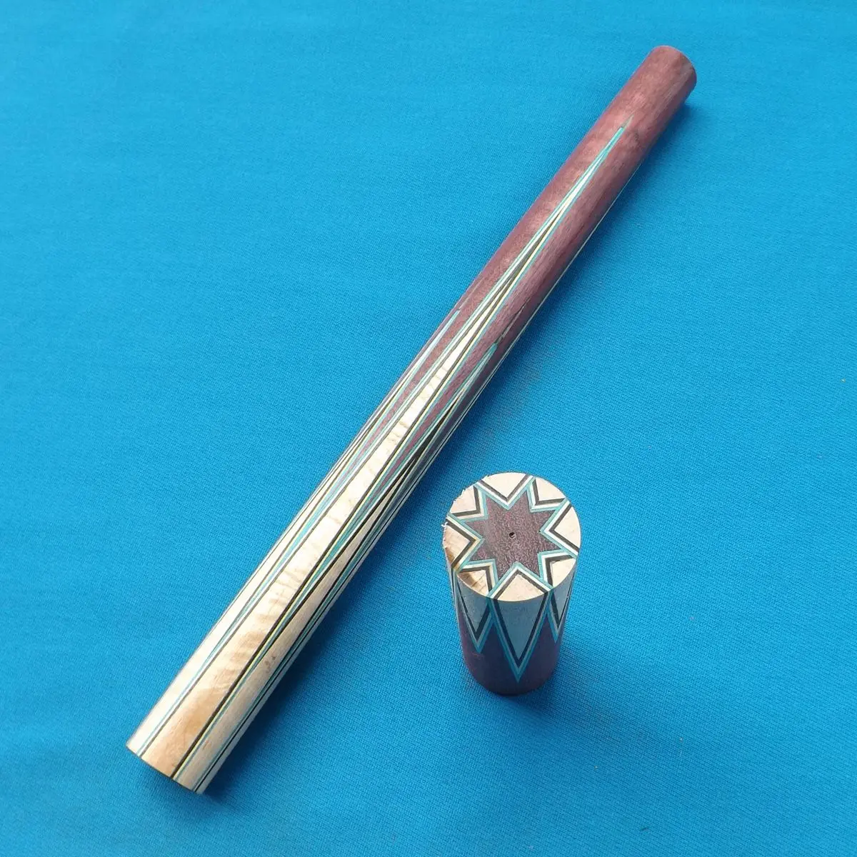 Purple-Heart Wood Curly Maple Forearm & Butt Set Semi Finished Pool Cue Stick Parts Model-05 billiard shaft