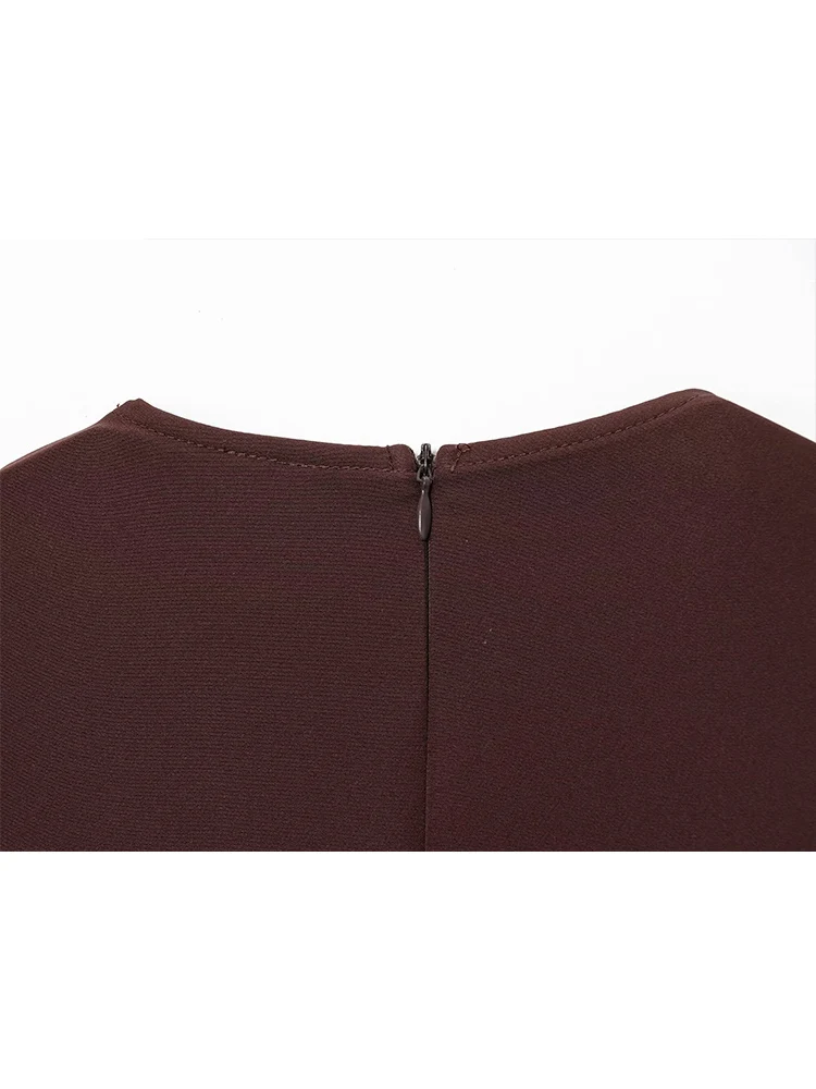 TFMLN Elegant Ladies Tank Dress With Belts Sleeveless V-neck Slim Solid 2025 Summer Dresses Fashion Commute Street Lady Clothes