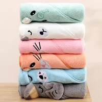 Serviette de bain mignonne pour bébé, serviette douce et absorbante, couverture d'emmaillotage pour nouveau-né, pour filles et garçons 1