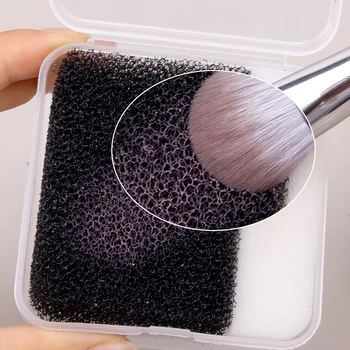 13PCS Makeup Brush Cleaner Sponge Set Portable Dry Eye Shadow Wash Beauty Tools Brushes Cleaning Box Sponge Puff Cleaner women 1