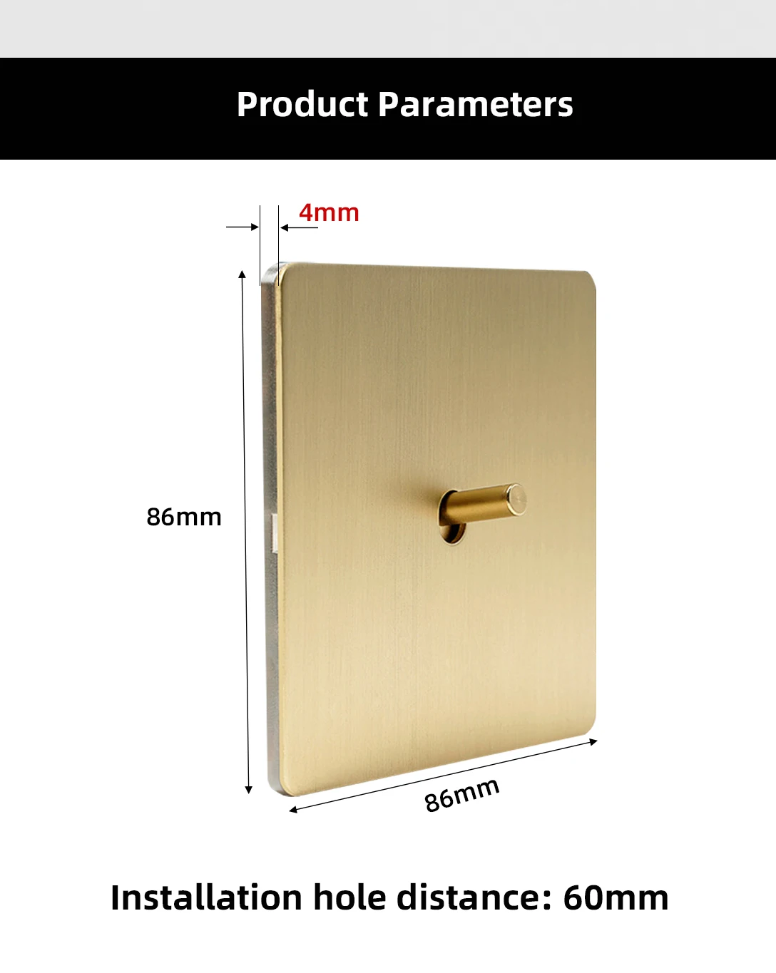 Wall lamp toggle retro switch panel 1-4 Gang2Way EU matte gold brushed stainless steel antique switch S1a884427796746958221907f17a31d70w