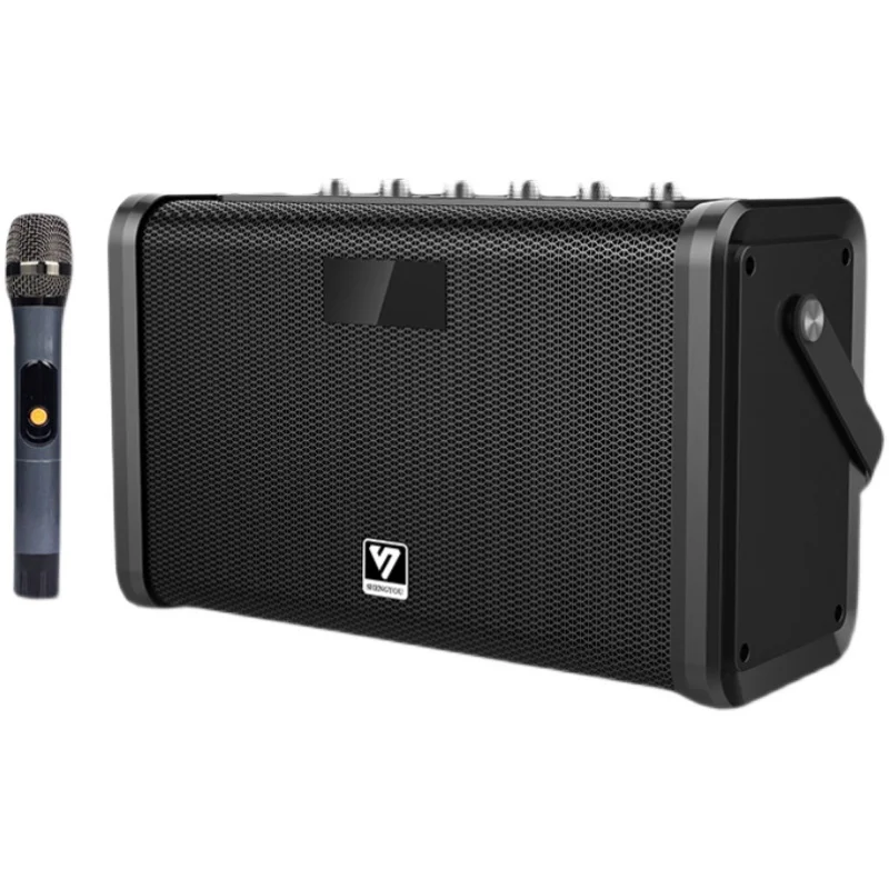SHENGYOU Q8 Portable Audio Player subwoofer 60W Stage and Outdoor Party Karaoke Player wireless mic classroom teaching speaker