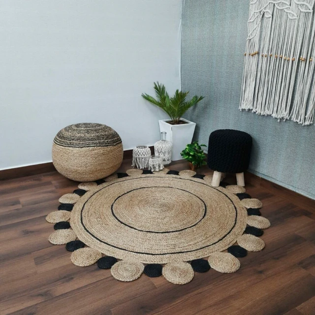 Jute Woven Multi Size Woven Hemp Rope Round Rug Round Rug Kids Room Kids  Bedroom 5x5 Ft - AliExpress