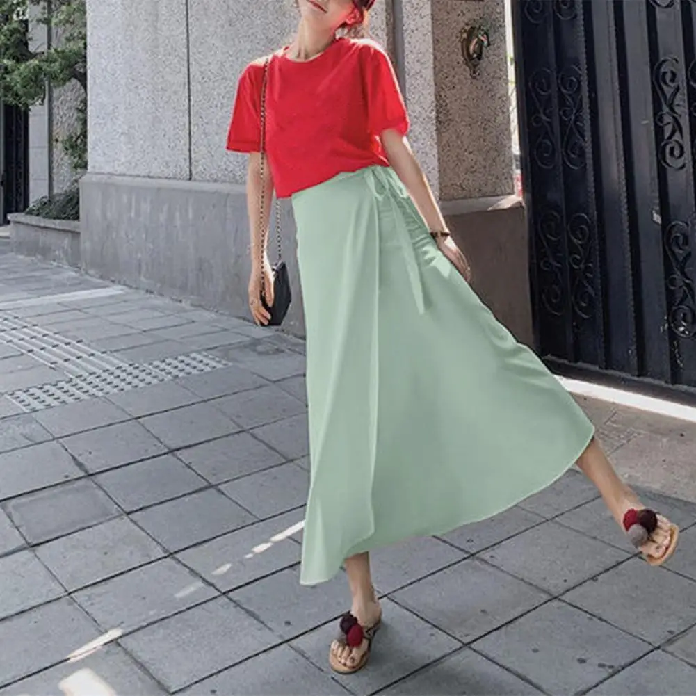 

Beach Skirt Beautiful Beachwear Lace Up Casual Ankle Length Beach Skirt Female Clothes Lady Beach Wrap Skirt Lady Maxi Skirt