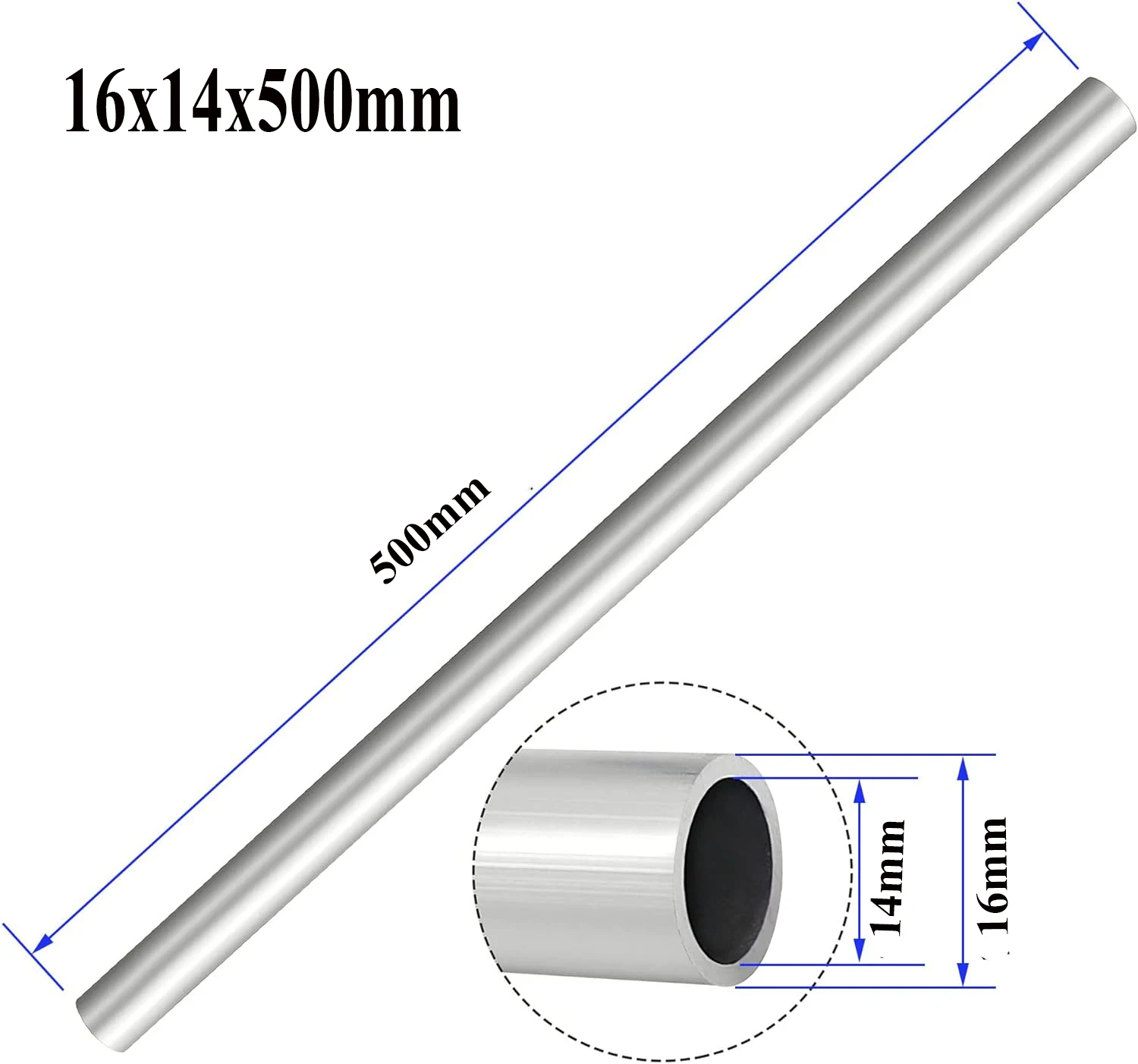 Enhanced Product Title: Premium Aluminum Alloy Tube - Adjustable Thickness & Diameter, Length Options Available