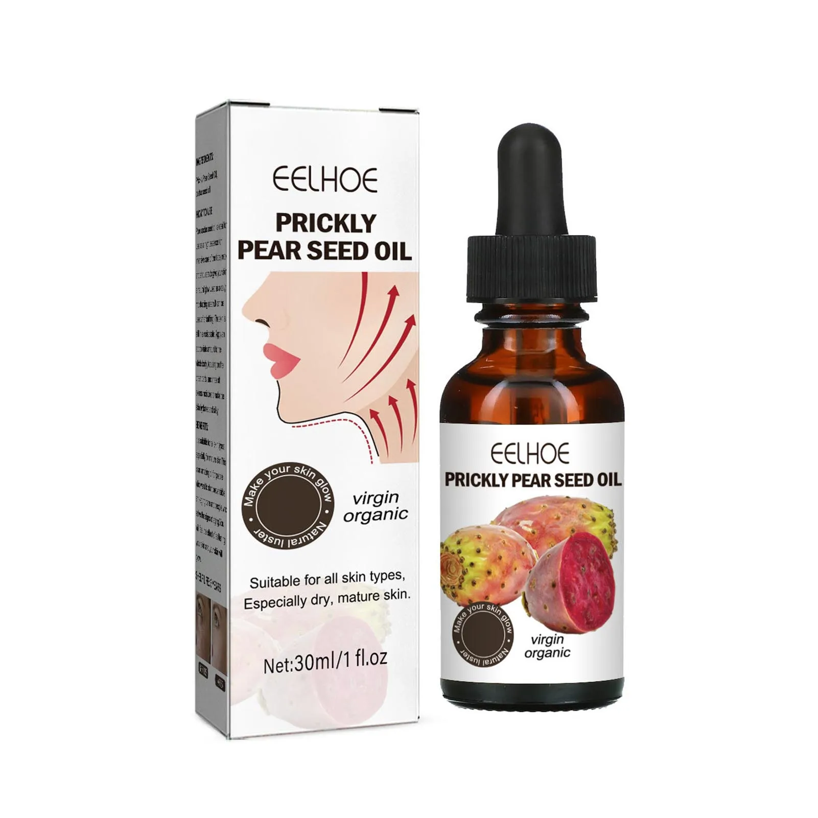 

30ml Prickly Pear Seed Face Anti-Wrinkle Refining Fine Lines Moisturizing Facial Serum for Hydrating Facial Wrinkles