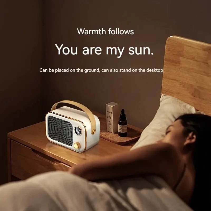 Electric Heater Portable Heater LED Screen Electric Heater 1200W PTC Ceramic Fan Desktop Warm Blower Fan for Bedroom Household Home