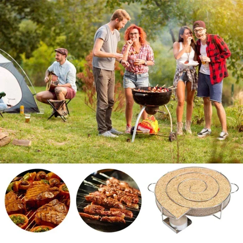 Cold Smoke Generator Charcoal Barbecue Round Meshes Stainless Apple Wood Chips Smoker BBQ Grill Accessories for Salmon Cooking