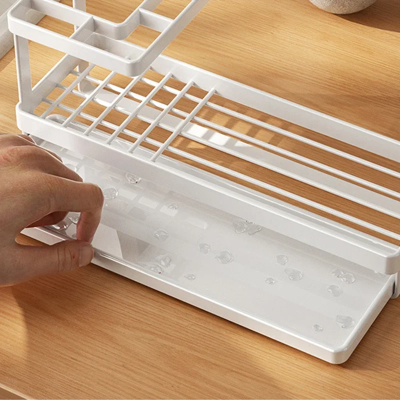 Multifunction Steel Frame Toothbrush and Toothpaste Holder Mouthwash Cup Storage Stand Rack Bathroom Counter Organizer Shelf 1PCS storage rack,bathroom shelf,bathroom shelf rack,bathroom storage rack,wall shelf organizer